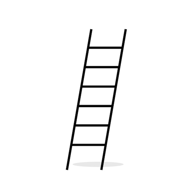 Ícono de pictograma aislado del símbolo del equipo de construcción de escaleras