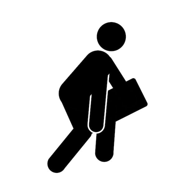 icono de pictograma de una persona que levanta un objeto