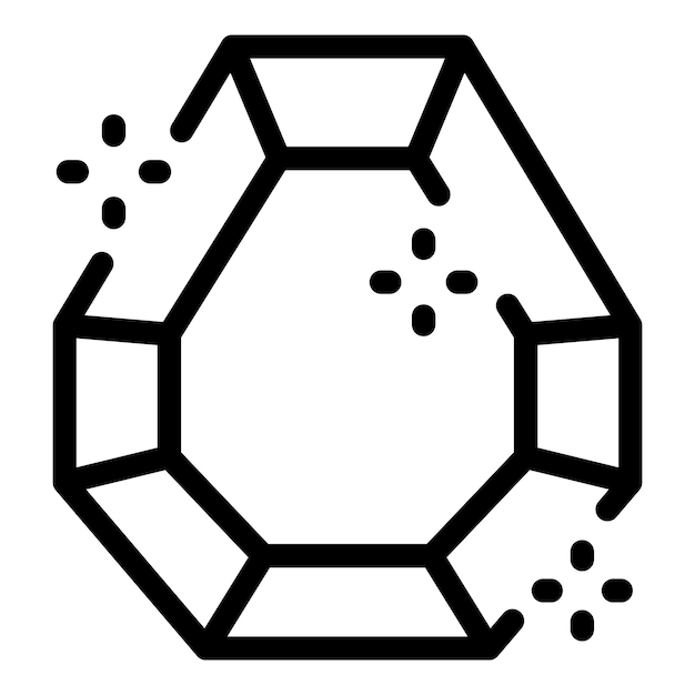Icono de piedra preciosa brillante que representa el lujo y el glamour