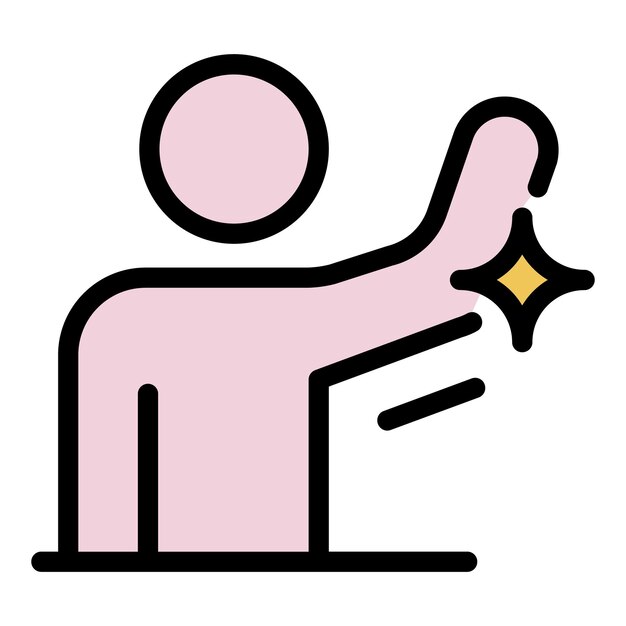 Icono de piel de hombre claro Contorno de piel de mujer claro Icono vectorial de color plano aislado