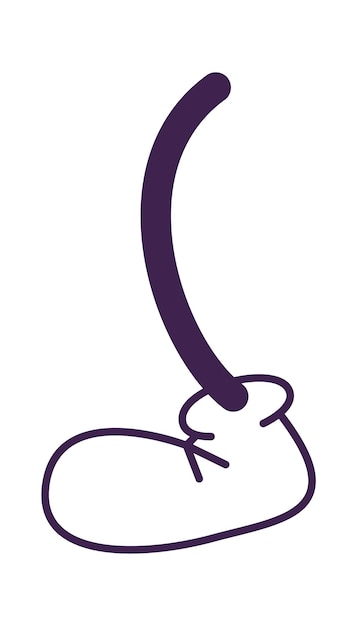 Icono de pierna de dibujos animados
