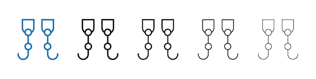 Icono de pierna protésica Logotipo vectorial de contorno para la web ui