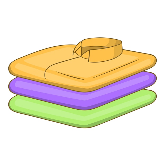 Icono de pila de ropa Ilustración de dibujos animados de pila de prendas de vestir Icono vectorial para la web