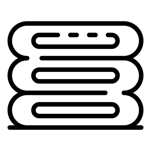 Icono de pila de suavizante limpio Contorno de icono de vector de pila de suavizante limpio para diseño web aislado sobre fondo blanco