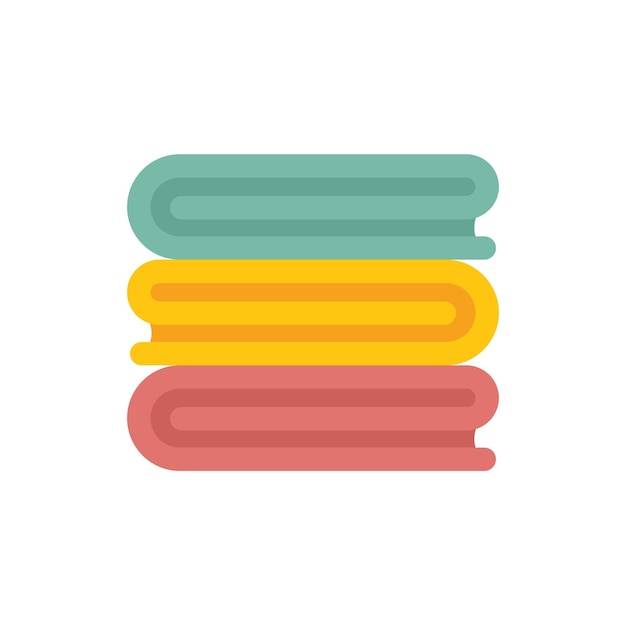 Icono de pila de tela textil vector plano Tejido de lana artesanía aislada