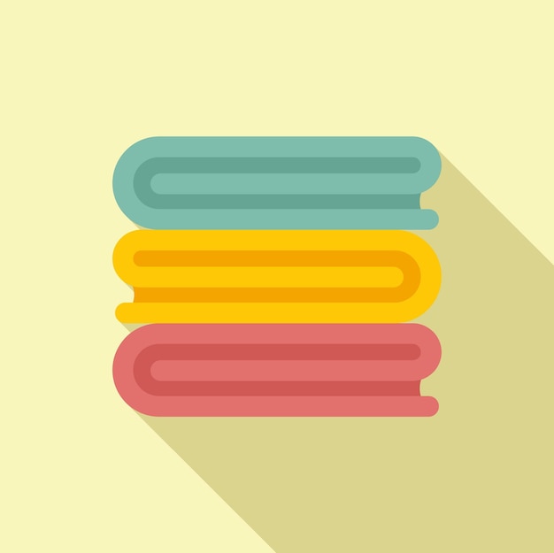 Icono de pila de tela textil vector plano Tejido de lana artesanía
