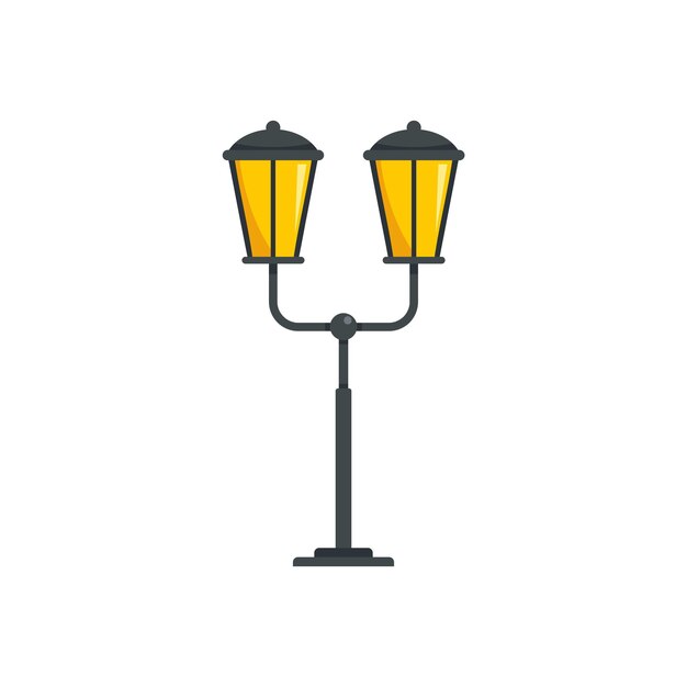 Icono de pilar de alumbrado público francés Ilustración plana del icono de vector de pilar de alumbrado público francés para diseño web