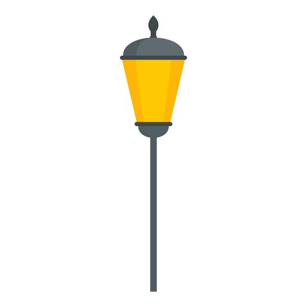 Icono de pilar de alumbrado público Ilustración plana del icono de vector de pilar de alumbrado público para diseño web