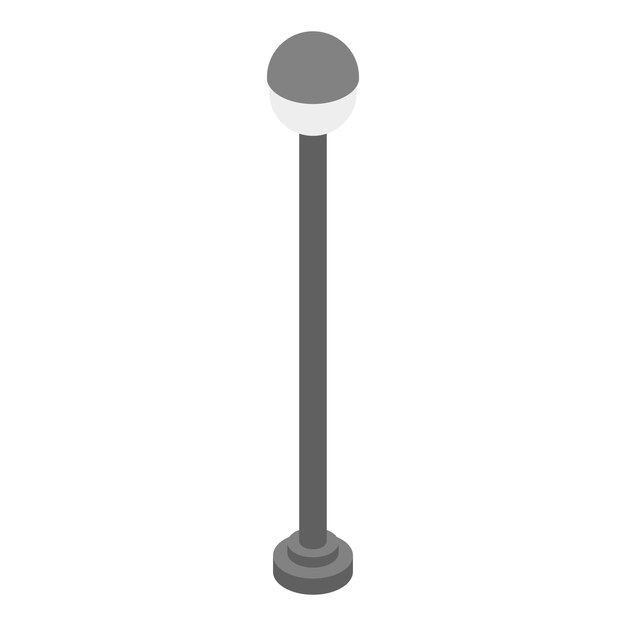 Icono de pilar de alumbrado público Isométrico del icono de vector de pilar de alumbrado público para diseño web aislado en fondo blanco