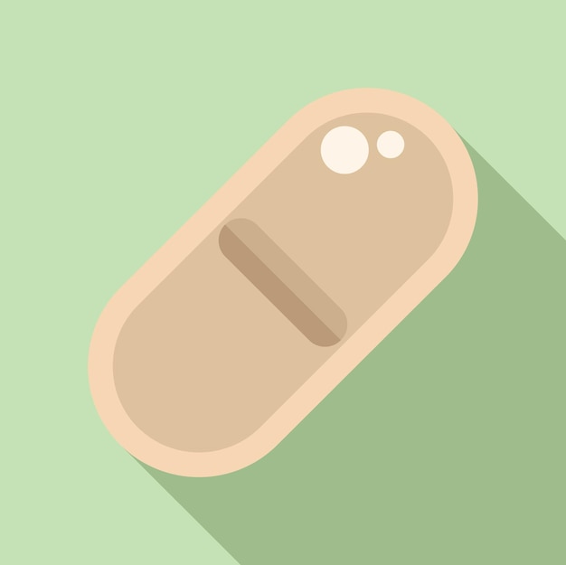 Icono de píldora médica vector plano Protección contra disparos de escudo