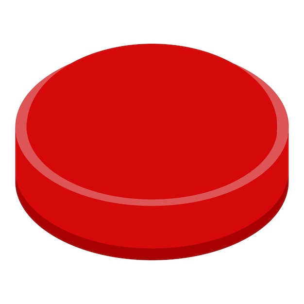 Icono de píldora roja química Isométrica del icono de vector de píldora roja química para diseño web aislado sobre fondo blanco