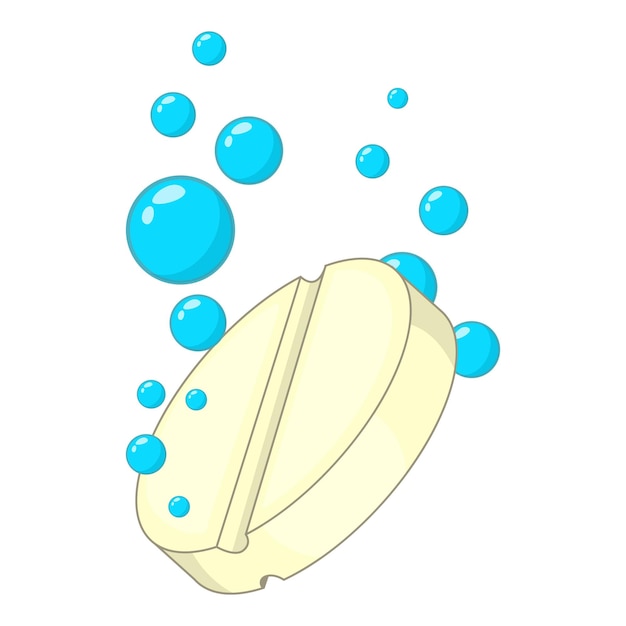 Vector icono de píldora soluble ilustración de dibujos animados del ícono vectorial de píllara soluble para diseño web