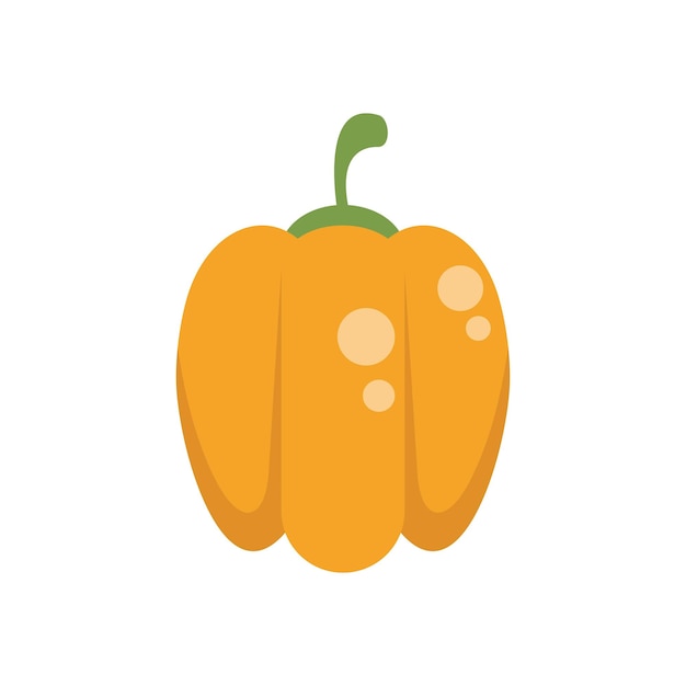 Icono de pimentón cortado vector plano Vegetal dulce Salud orgánica