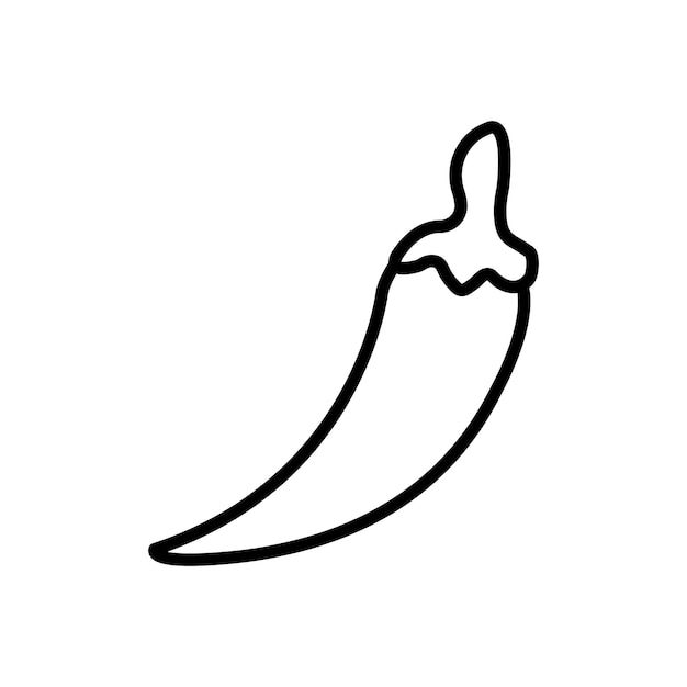 Icono de pimienta aislado en fondo blanco