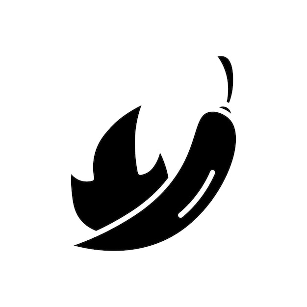 Icono de pimienta caliente aislado en fondo blanco
