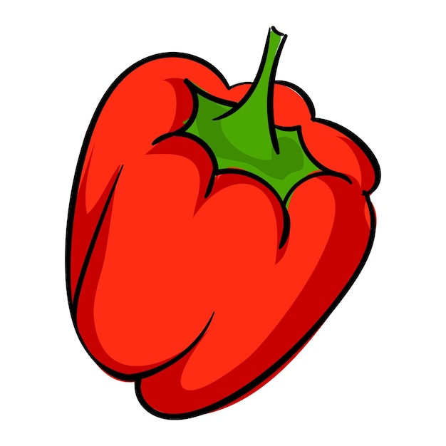 Vector icono de pimienta roja icono vectorial de pipienta roja para el diseño web aislado sobre fondo blanco
