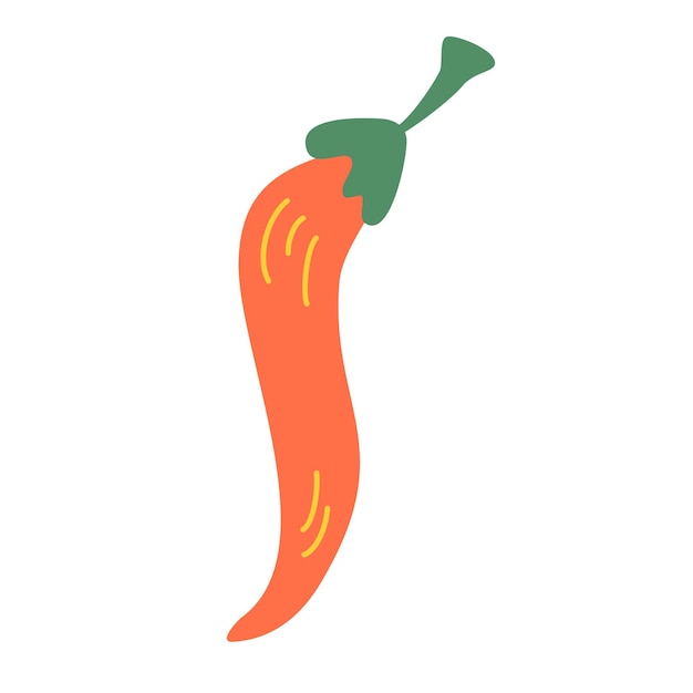 Icono de pimiento picante. Ají de dibujos animados. Ð¡ooking. La comida picante. Icono para el negocio de alimentos, vector de logotipo de elemento de marca de bocadillo. Ilustración vectorial