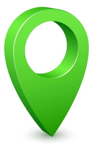 Icono de pin geo verde. símbolo de ubicación del mapa