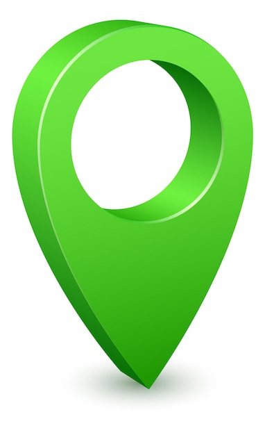 Icono de pin geo verde. Símbolo de ubicación del mapa