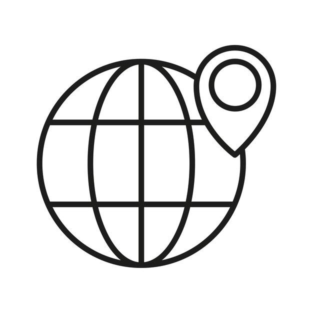 Icono de pin de globo Ilustración vectorial EPS 10