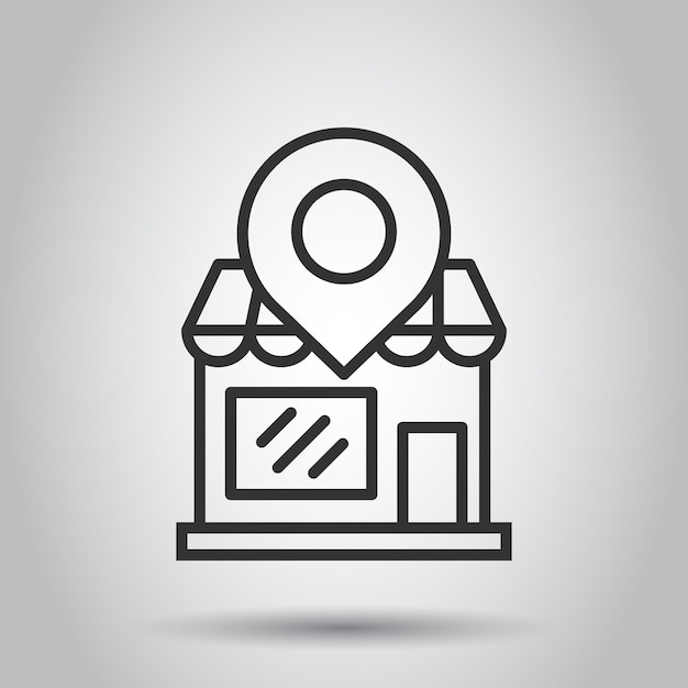 Icono de pin de inicio en estilo plano Ilustración de vector de navegación de casa sobre fondo blanco aislado Localizar concepto de negocio de posición