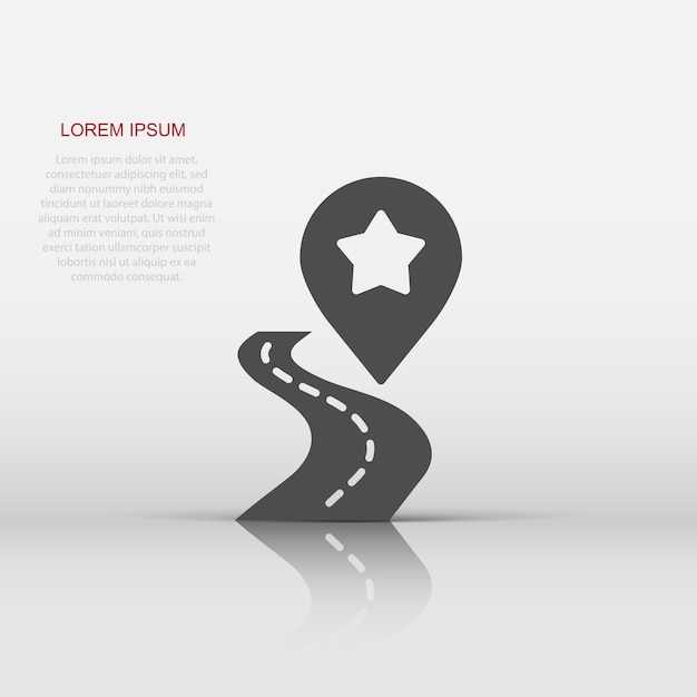 Icono de pin de mapa en estilo plano ilustración de vector de navegación gps sobre fondo blanco aislado Localizar concepto de negocio de posición