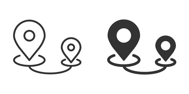 Icono de pin de mapa en estilo plano ilustración de vector de navegación gps sobre fondo blanco aislado Localizar concepto de negocio de posición