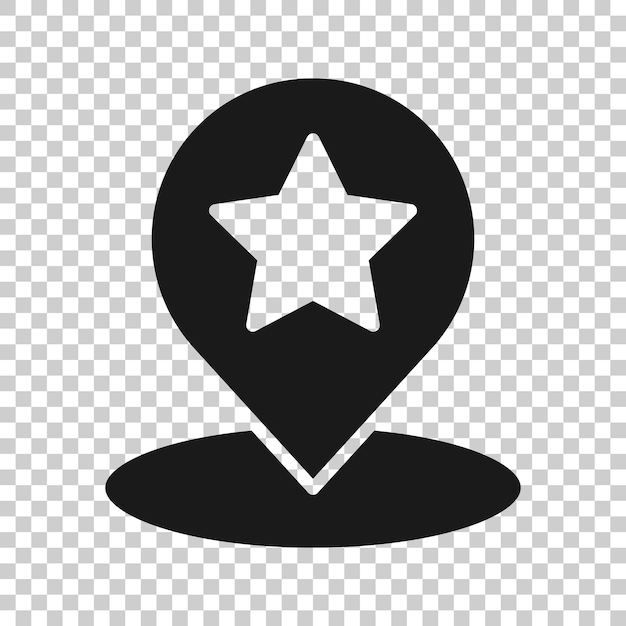 Icono de pin de mapa en estilo plano ilustración de vector de navegación gps sobre fondo blanco aislado Localizar concepto de negocio de posición
