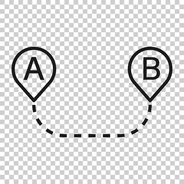 Icono de pin de mapa en estilo plano Ilustración de vector de navegación GPS sobre fondo blanco aislado Localizar concepto de negocio de posición