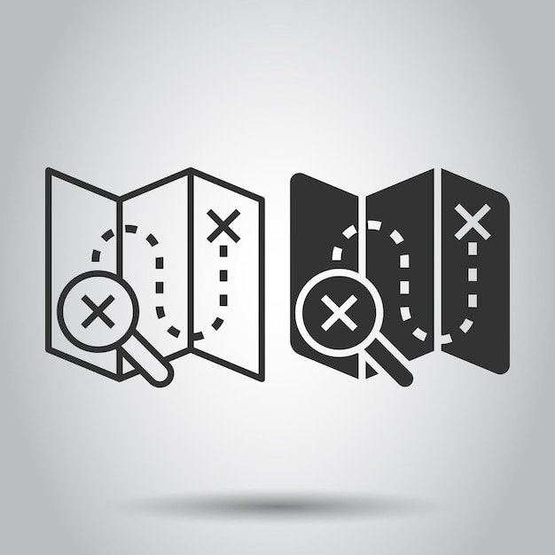 Icono de pin de mapa en estilo plano ilustración de vector de navegación gps sobre fondo blanco aislado Localizar concepto de negocio de posición