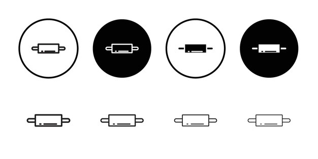 Icono de pin rodante Conjunto de ilustraciones de líneas delgadas