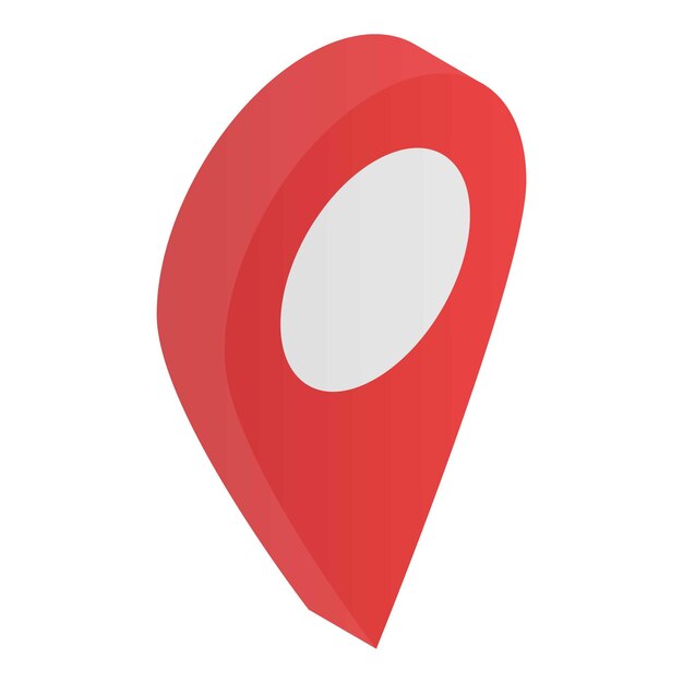Icono de pin rojo gps Isométrico de icono de vector de pin rojo gps para diseño web aislado sobre fondo blanco