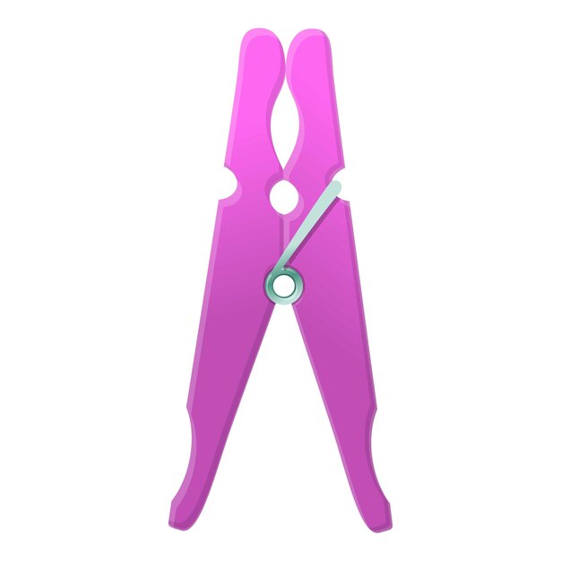 Icono de pin de ropa rosa Icono vectorial de pin de ropas rosas para el diseño web aislado sobre fondo blanco