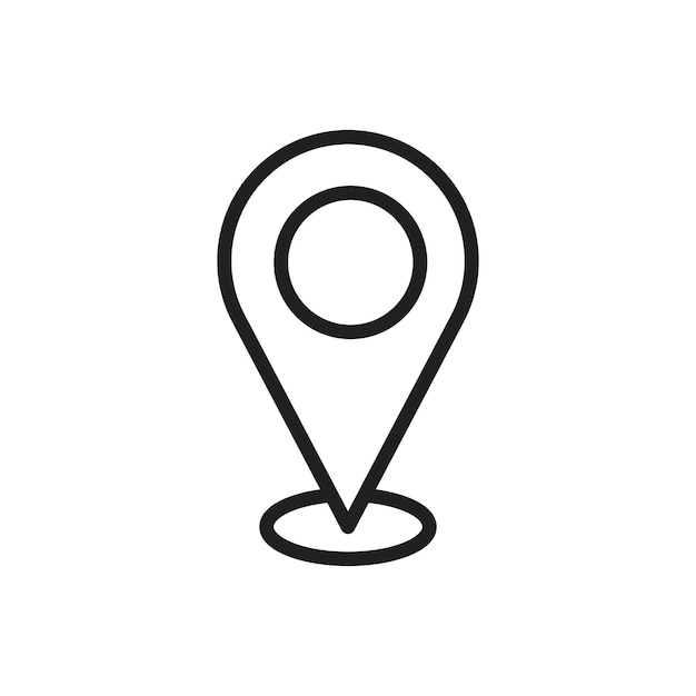 Icono de pin de ubicación Contorno delgado sencillo