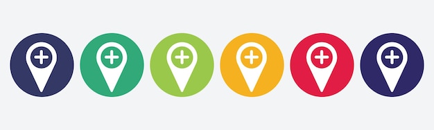Icono de pin de ubicación Marcador de lugar de pin del mapa