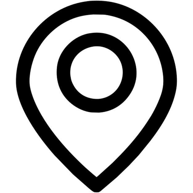 icono de pin de ubicación minimalista