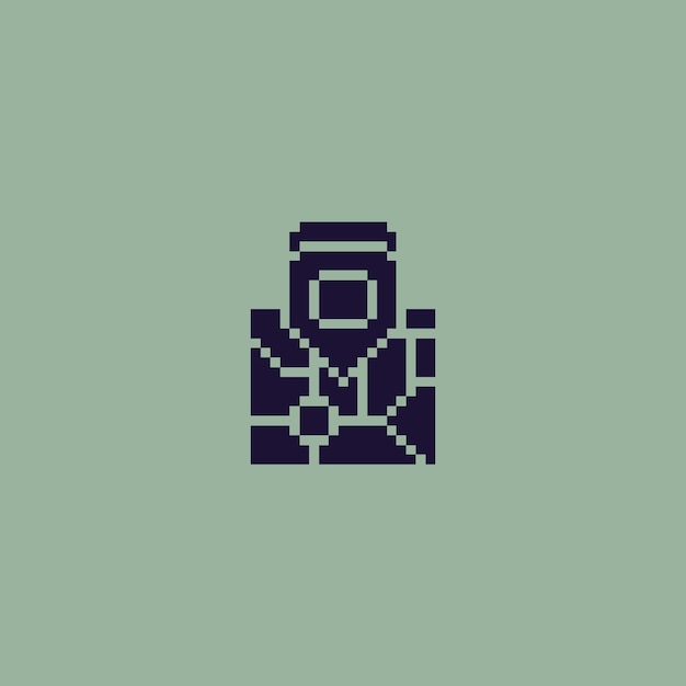 icono de pin de ubicación de pixel art
