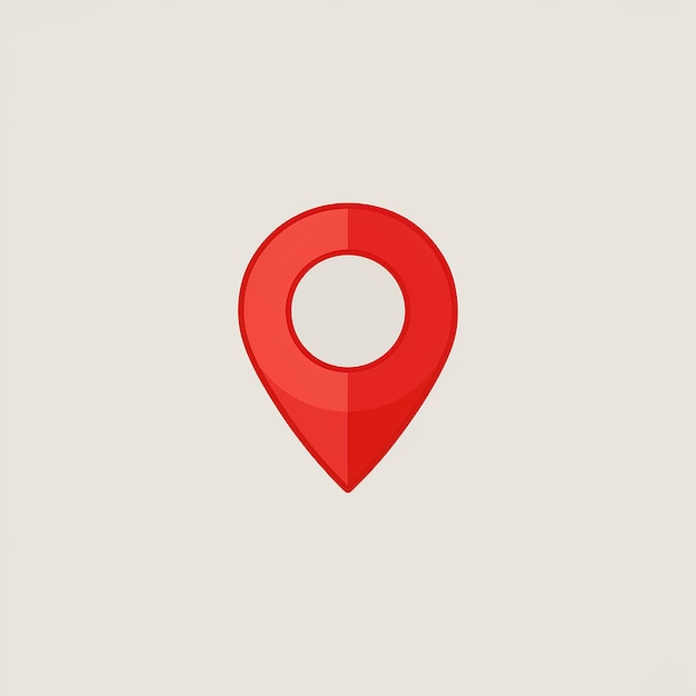 Icono de pin de ubicación rojo que simboliza lugares en mapas y aplicaciones de navegación