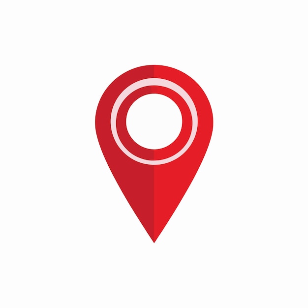 Un icono PIN de ubicación rojo