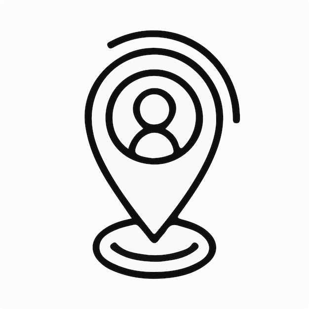 icono de pin de ubicación simple