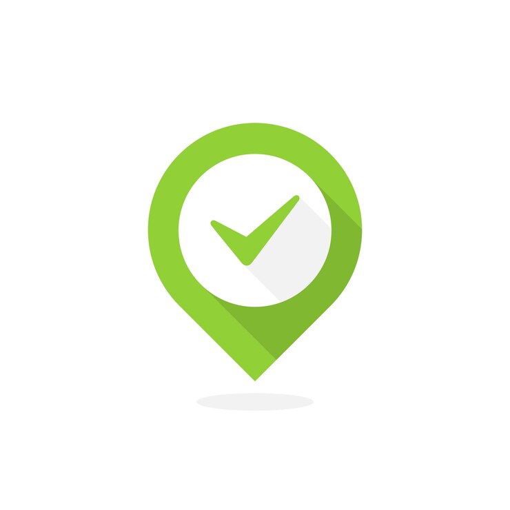 Vector icono de pin verde del mapa ilustración vectorial