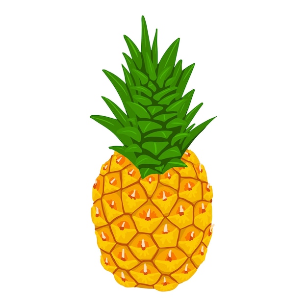 Icono de piña entera Isométrico de ícono vectorial de piñas enteras para diseño web aislado en fondo blanco