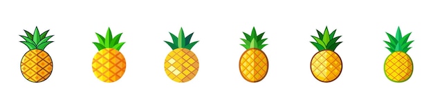 Vector icono de piña o ilustración vectorial