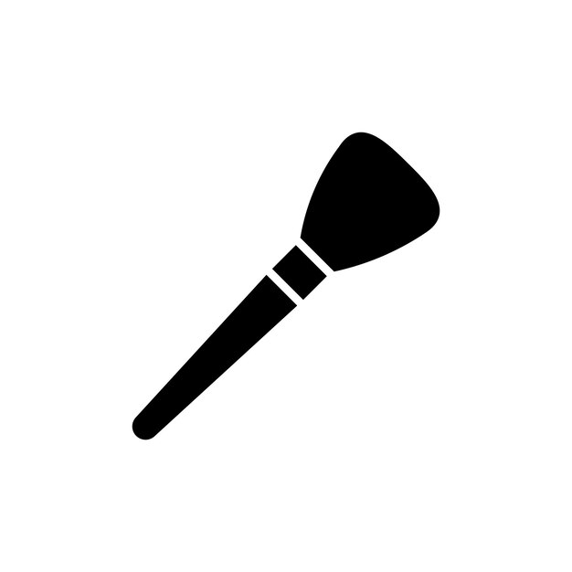 El icono del pincel de maquillaje establece la aplicación de cosméticos pincel símbolo vectorial de mezcla signo pincel