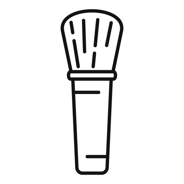 Icono de pincel de maquillaje que representa la aplicación de maquilaje y cosméticos