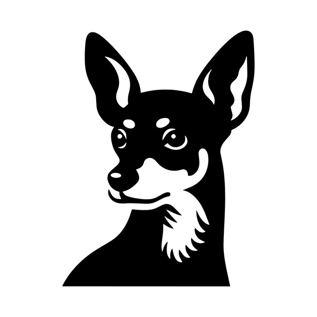 Vector el icono del pinscher en miniatura