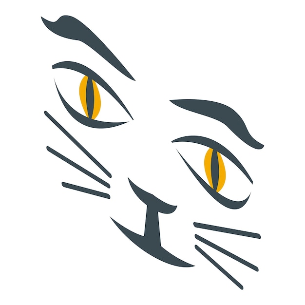 Icono de pintura de cara de gato vector isométrico Tigre animal Máscara de fiesta