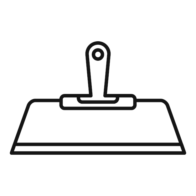 Icono de pintura de espátula Contorno de icono de vector de pintura de espátula para diseño web aislado sobre fondo blanco