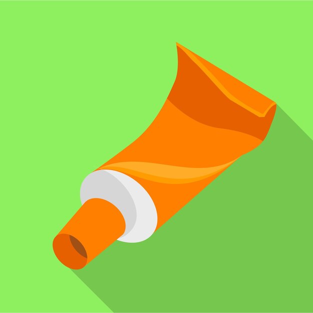 Icono de pintura de tubo Ilustración plana del icono de vector de pintura de tubo para web