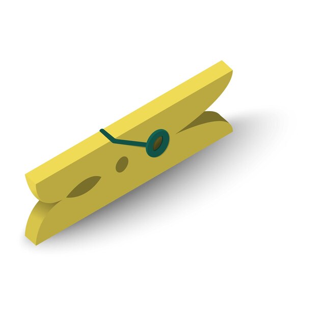 Ícono de pinza de lino Ilustración isométrica del ícono vectorial de pinza del lino para la web